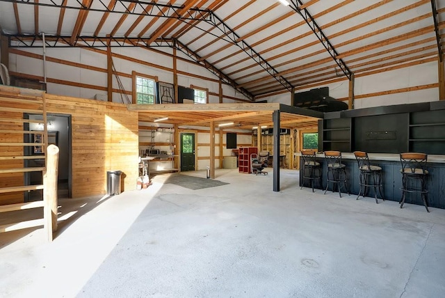 3155 Pigeon Spur Rd, Tracy City, TN 37387 - garage with wooden walls