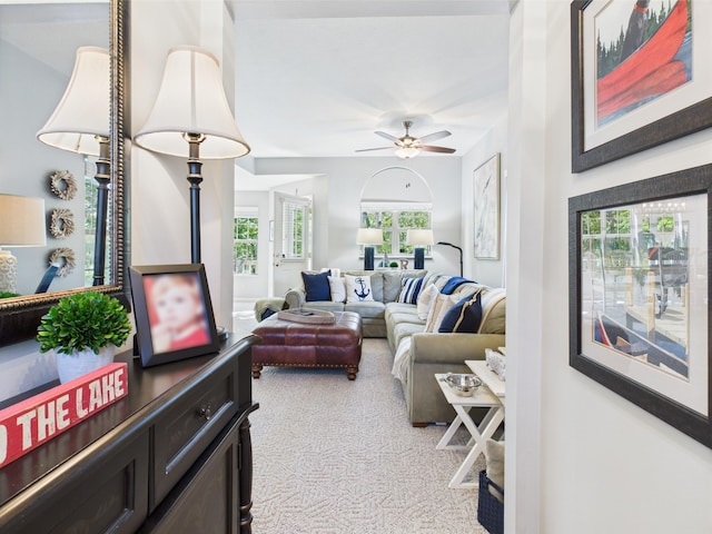 21 Heron Pt, Cadiz, KY 42211 - carpeted living room featuring ceiling fan