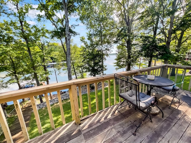 21 Heron Pt, Cadiz, KY 42211 - deck with a water view and a yard
