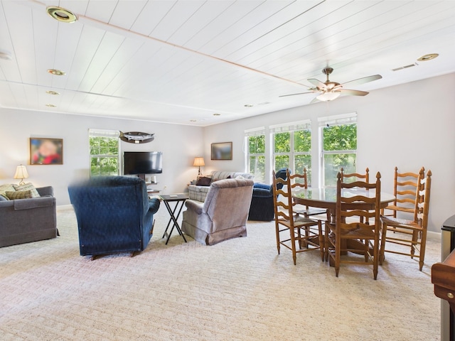 21 Heron Pt, Cadiz, KY 42211 - carpeted dining space with plenty of natural light and a ceiling fan