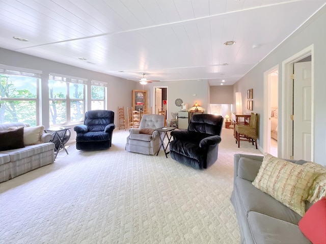 21 Heron Pt, Cadiz, KY 42211 - living room featuring carpet flooring and a ceiling fan