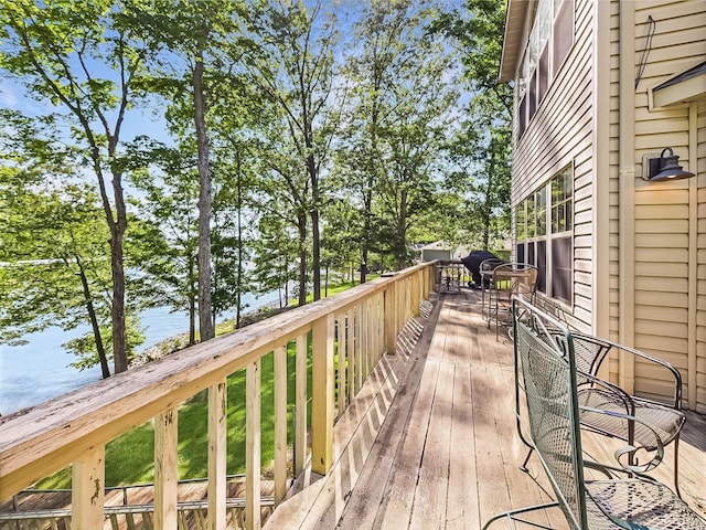21 Heron Pt, Cadiz, KY 42211 - wooden terrace featuring a water view