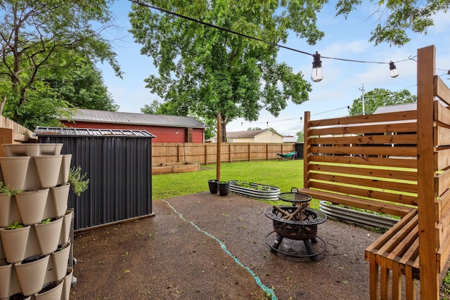515 S Cedar Ln, Pulaski, TN 38478 - view of yard featuring a fire pit