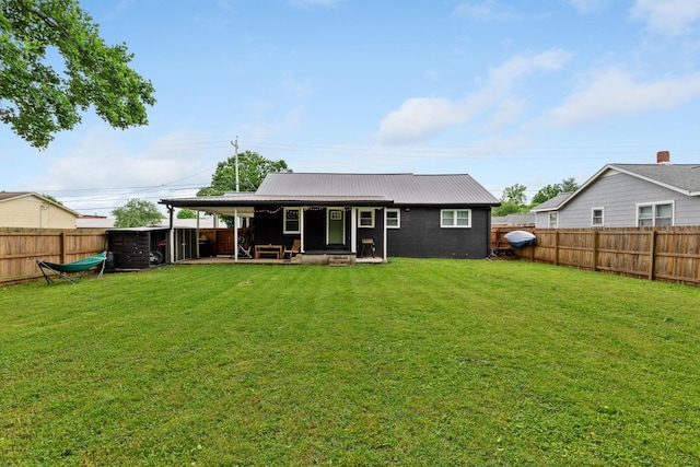 515 S Cedar Ln, Pulaski, TN 38478 - back of house featuring metal roof and a patio area