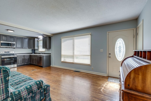 2023 Denise Dr, Columbia, TN 38401 - entrance foyer featuring a textured ceiling, light wood-type flooring, and baseboards