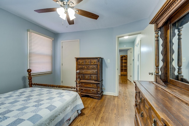 2023 Denise Dr, Columbia, TN 38401 - bedroom featuring wood finished floors, baseboards, and a ceiling fan