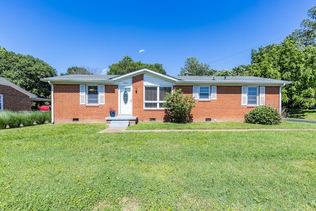 2023 Denise Dr, Columbia, TN 38401 - ranch-style home with crawl space, brick siding, and a front lawn