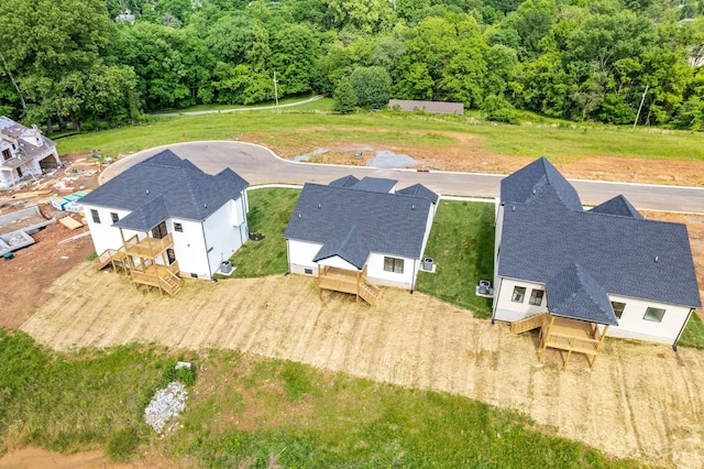 201 Dewberry Ct, Clarksville, TN 37042 - view from above of property with a heavily wooded area
