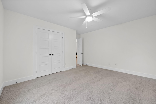 185 Dewberry Ct, Clarksville, TN 37042 - unfurnished bedroom with carpet floors, a closet, baseboards, and a ceiling fan