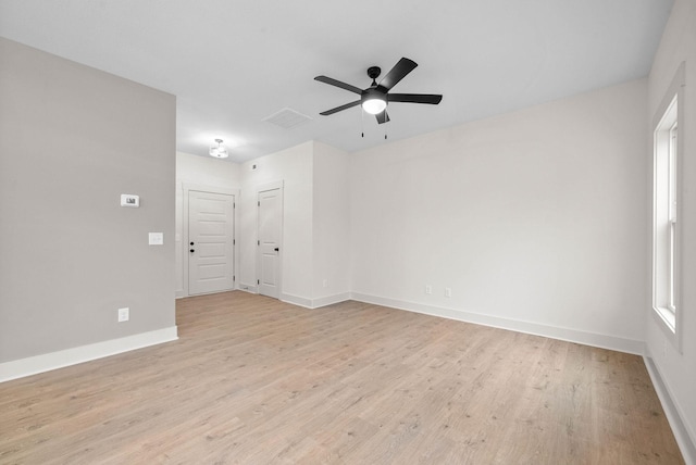 193 Dewberry Ct, Clarksville, TN 37042 - unfurnished room featuring light wood finished floors, ceiling fan, and baseboards
