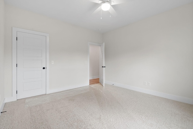 197 Dewberry Ct, Clarksville, TN 37042 - unfurnished room featuring light colored carpet, ceiling fan, and baseboards