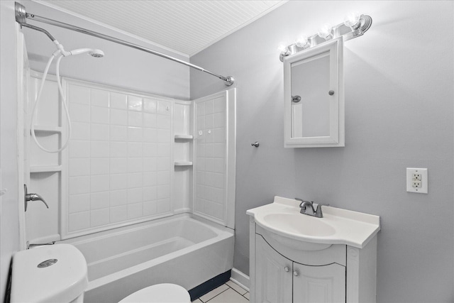 724 Shelly Ln, Rossville, GA 30741 - full bathroom featuring vanity, bathtub / shower combination, and tile patterned floors