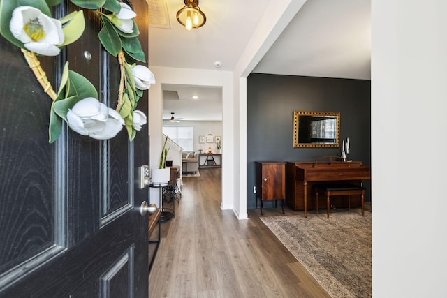 1006 Pepper Stone Dr, Lebanon, TN 37087 - entrance foyer with wood finished floors and baseboards