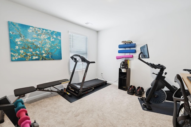 1006 Pepper Stone Dr, Lebanon, TN 37087 - exercise room featuring carpet and baseboards