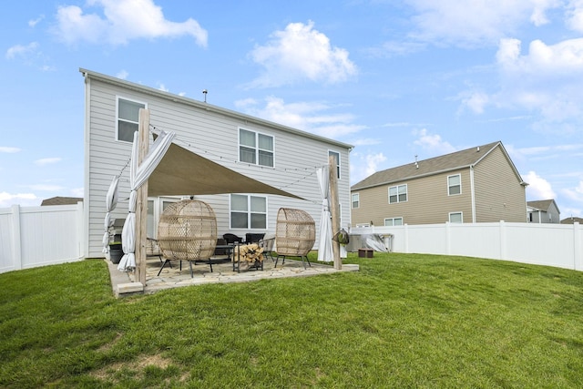 1006 Pepper Stone Dr, Lebanon, TN 37087 - rear view of house with a patio