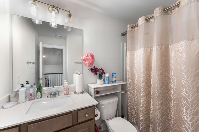 134 Wynfield Blvd, Mount Juliet, TN 37122 - bathroom featuring vanity, toilet, and a shower with curtain