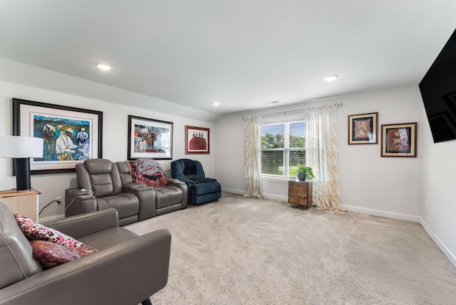 134 Wynfield Blvd, Mount Juliet, TN 37122 - carpeted living area featuring baseboards and recessed lighting