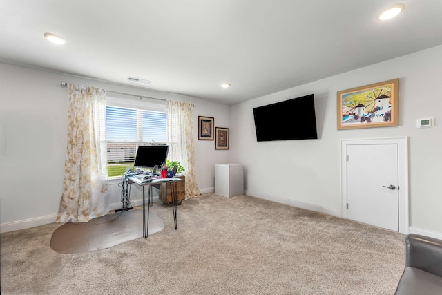 134 Wynfield Blvd, Mount Juliet, TN 37122 - office area with carpet, baseboards, and recessed lighting