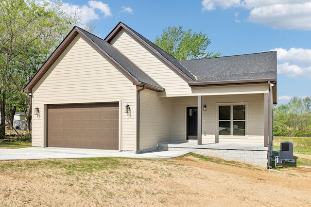 827 Oconner St, Smithville, TN 37166 - view of front of property with a garage, concrete driveway, and roof with shingles