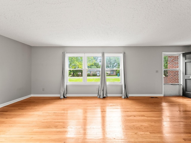 806 Pleasant View Dr, Winchester, TN 37398 - empty room featuring a textured ceiling, light wood finished floors, plenty of natural light, and baseboards