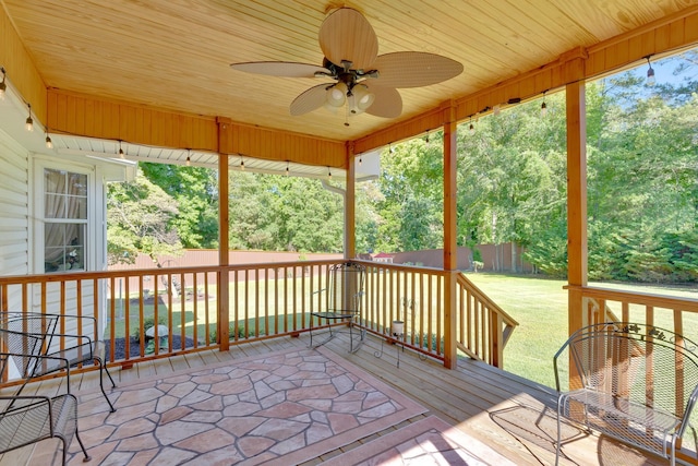 108 Dalewood Cir, Chickamauga, GA 30707 - wooden terrace featuring ceiling fan