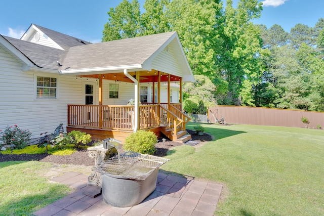 108 Dalewood Cir, Chickamauga, GA 30707 - back of property with roof with shingles and a patio area