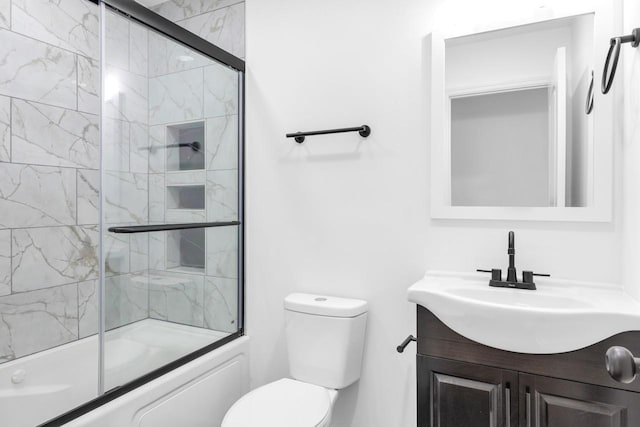 1104 Howell St, Hopkinsville, KY 42240 - bathroom with vanity, enclosed tub / shower combo, and toilet