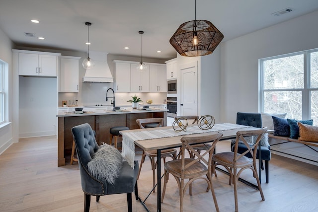 2032 Pleasant Cv, Nashville, TN 37214 - dining space with light wood-style floors, recessed lighting, and baseboards