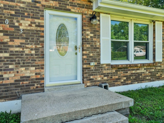 503 Ginkgo Dr, Clarksville, TN 37042 - doorway to property featuring brick siding