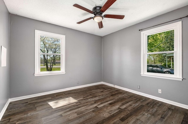 4706 Barfield Crescent Rd, Murfreesboro, TN 37128 - empty room with healthy amount of natural light, dark wood-style flooring, and baseboards