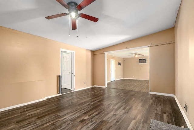 4706 Barfield Crescent Rd, Murfreesboro, TN 37128 - empty room with a ceiling fan, wood finished floors, and baseboards