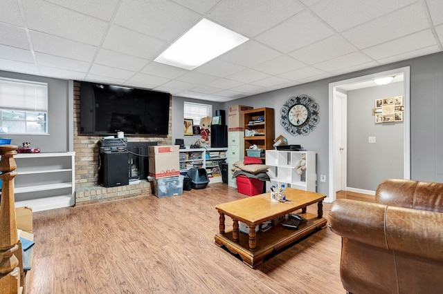 4028 Tomahawk Cir NW, Cleveland, TN 37312 - living area with wood finished floors and a drop ceiling