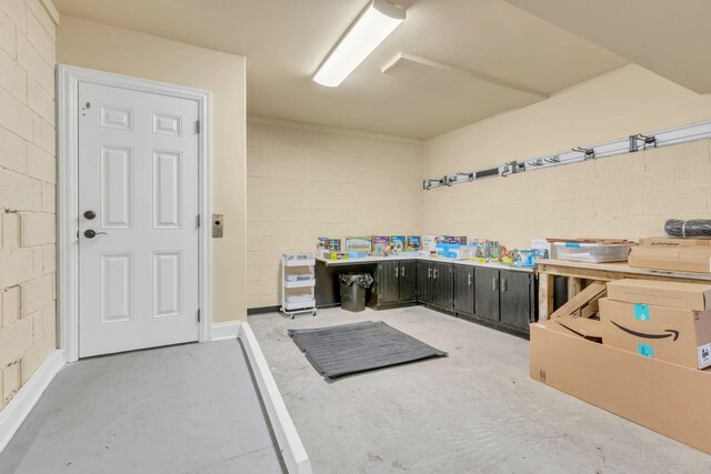 3630 Bear Creek Ln, Thompsons Station, TN 37179 - misc room with concrete block wall and concrete floors
