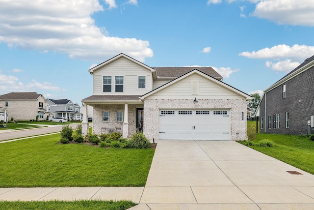 1705 Merkel Rd, Columbia, TN 38401 - view of front of home featuring brick siding, a front yard, and driveway