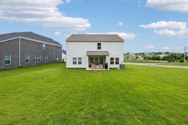 1705 Merkel Rd, Columbia, TN 38401 - rear view of house with a lawn, a patio area, cooling unit, and outdoor lounge area