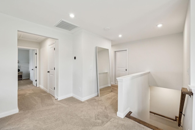 1705 Merkel Rd, Columbia, TN 38401 - corridor with an upstairs landing, carpet floors, recessed lighting, and baseboards