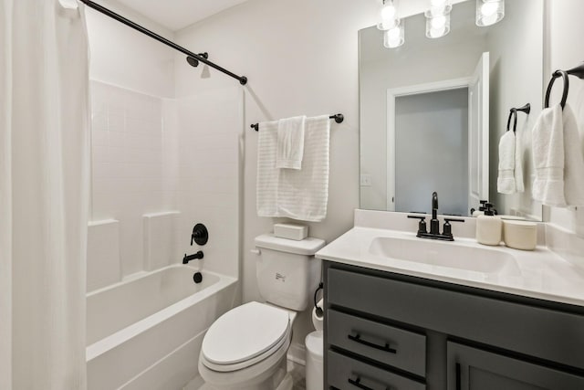 1705 Merkel Rd, Columbia, TN 38401 - full bathroom featuring vanity, shower / bath combo with shower curtain, and toilet