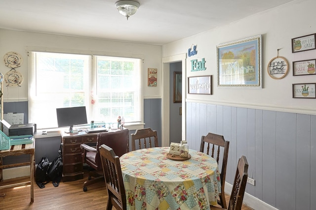 3281 Pulaski Hwy, Lawrenceburg, TN 38464 - dining area with wood finished floors, wainscoting, and an office area