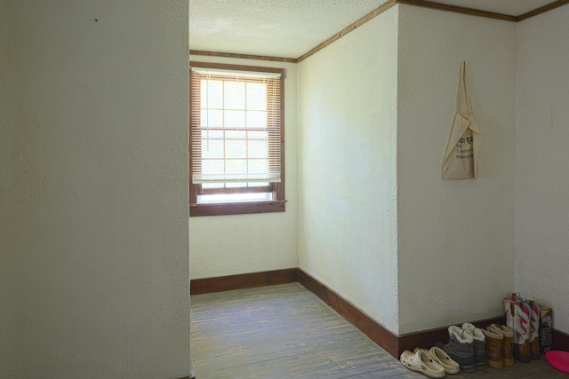 3281 Pulaski Hwy, Lawrenceburg, TN 38464 - hall with wood finished floors, baseboards, and a textured wall