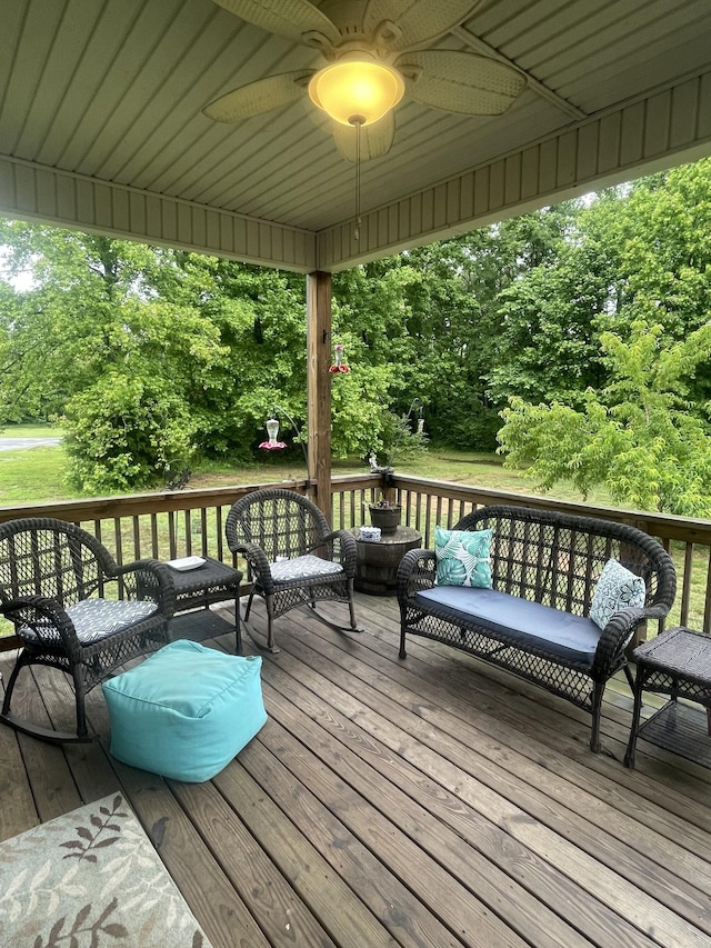 380 Preakness Cir, Pleasant View, TN 37146 - deck with a ceiling fan