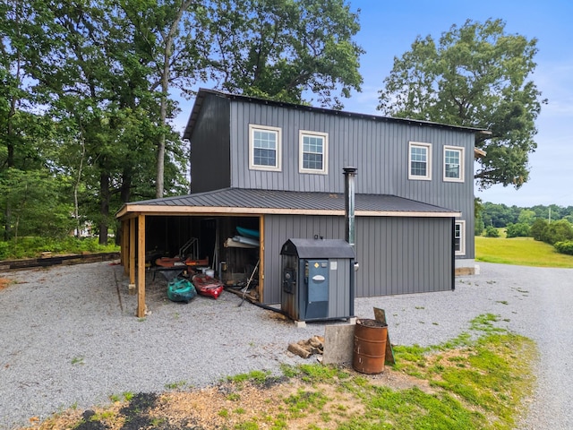 2751 Jarrell Ridge Rd, Clarksville, TN 37043 - view of front of property with metal roof, board and batten siding, and a pole building