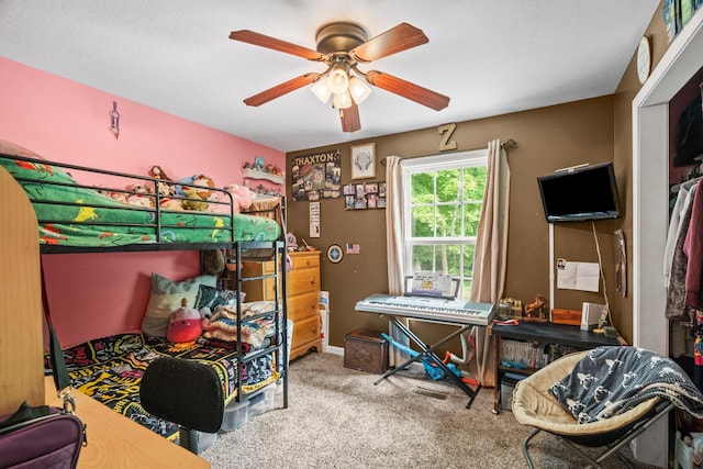 2751 Jarrell Ridge Rd, Clarksville, TN 37043 - carpeted bedroom featuring a ceiling fan