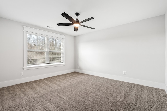 528 Kingwood Ln, White House, TN 37188 - empty room with baseboards, carpet flooring, and ceiling fan