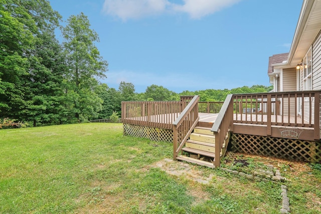 2889 Sharpie Dr, Clarksville, TN 37040 - view of grassy yard featuring a wooden deck