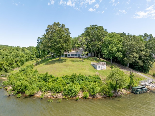 440 Bluff Point Ln, Waverly, TN 37185 - view from above of property featuring a nearby body of water