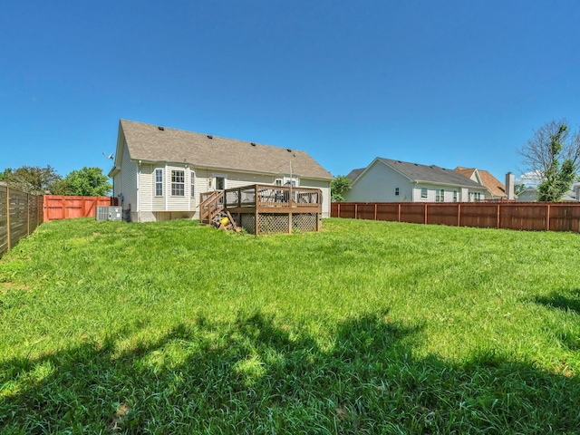 3825 Roscommon Way, Clarksville, TN 37040 - back of property featuring a wooden deck and central air condition unit