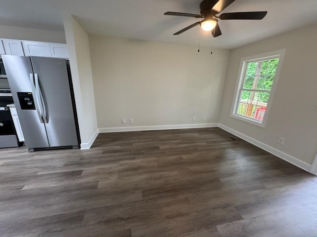 803 17th Ave E, Springfield, TN 37172 - spare room with ceiling fan, baseboards, and dark wood-style floors