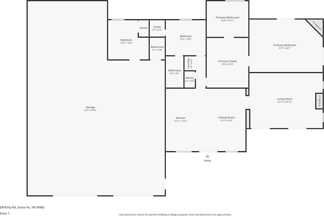 2878 Fly Rd, Santa Fe, TN 38482 - room layout
