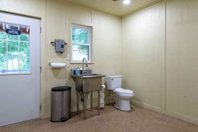 2878 Fly Rd, Santa Fe, TN 38482 - bathroom with toilet, healthy amount of natural light, and a sink