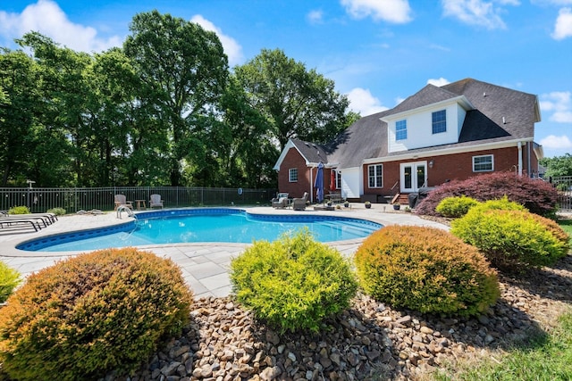 502 Tarver Ct, Smyrna, TN 37167 - view of pool featuring entry steps, french doors, and a patio
